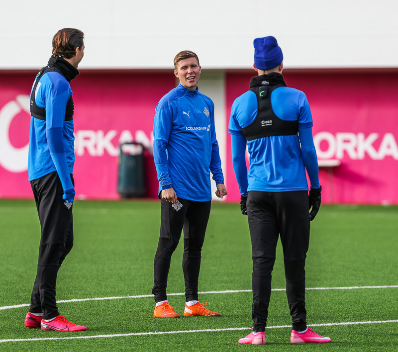 Myndaveisla: U21 æfði fyrir leikinn gegn Ítölum í gær