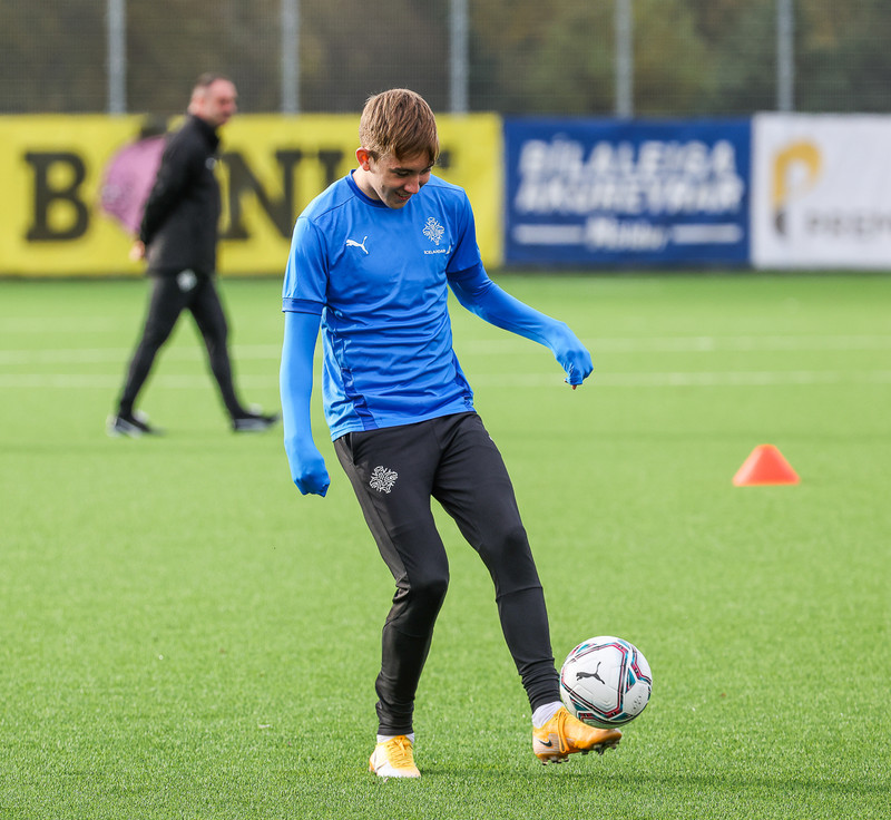 Myndaveisla: U21 æfði fyrir leikinn gegn Ítölum í gær