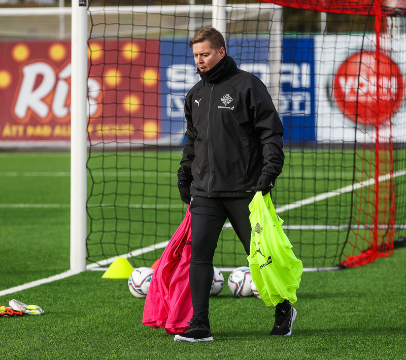 Myndaveisla: U21 æfði fyrir leikinn gegn Ítölum í gær