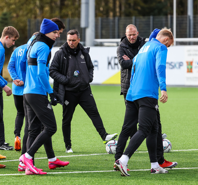 Myndaveisla: U21 æfði fyrir leikinn gegn Ítölum í gær