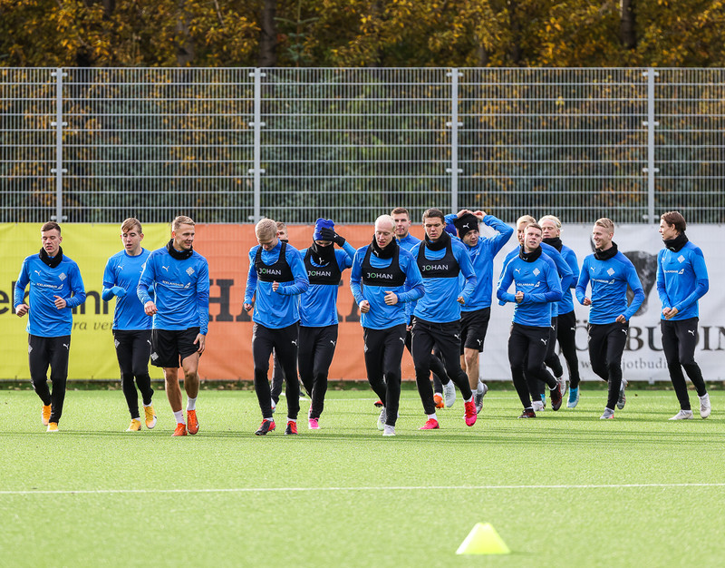 Myndaveisla: U21 æfði fyrir leikinn gegn Ítölum í gær