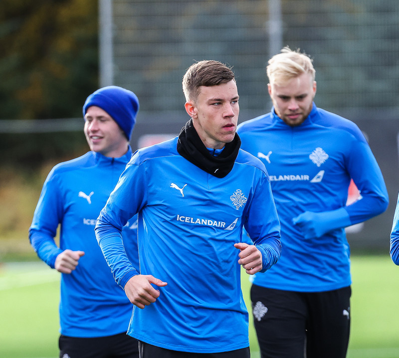 Myndaveisla: U21 æfði fyrir leikinn gegn Ítölum í gær