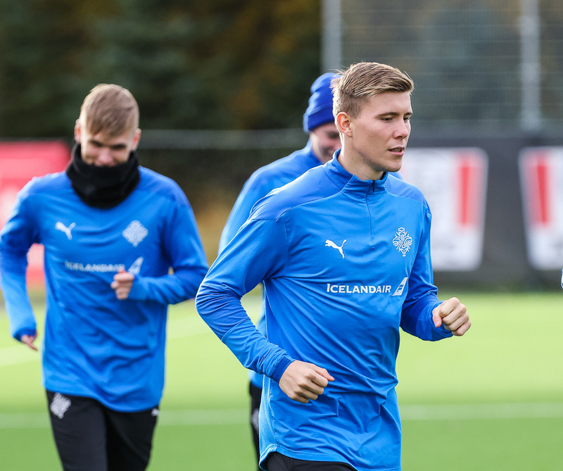 Myndaveisla: U21 æfði fyrir leikinn gegn Ítölum í gær