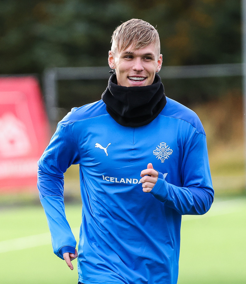 Myndaveisla: U21 æfði fyrir leikinn gegn Ítölum í gær