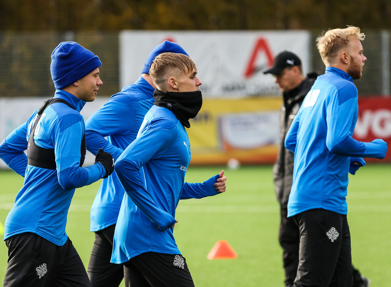 Myndaveisla: U21 æfði fyrir leikinn gegn Ítölum í gær