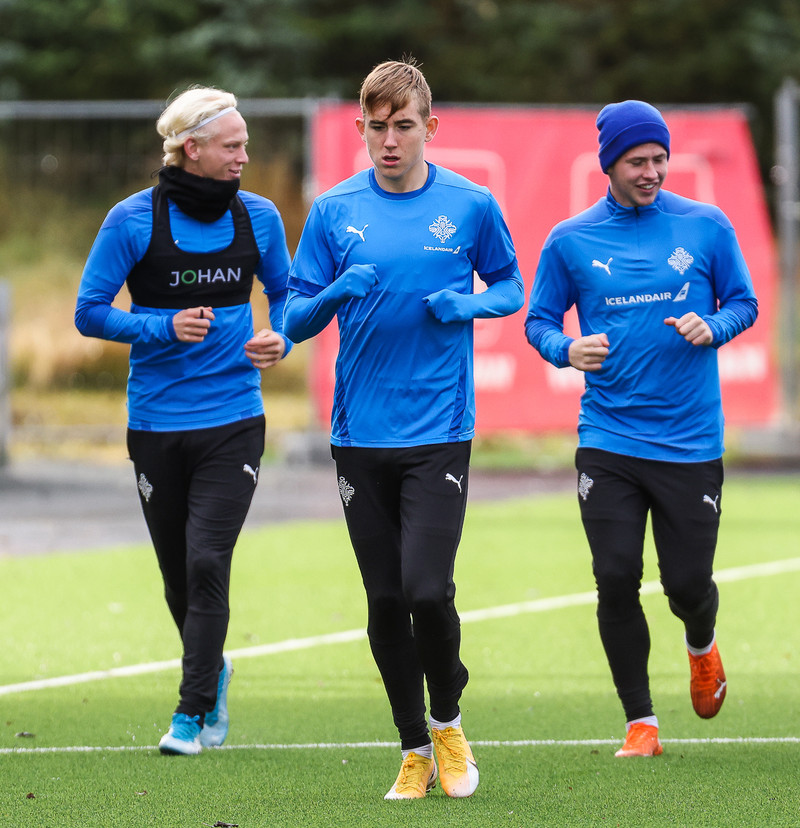Myndaveisla: U21 æfði fyrir leikinn gegn Ítölum í gær