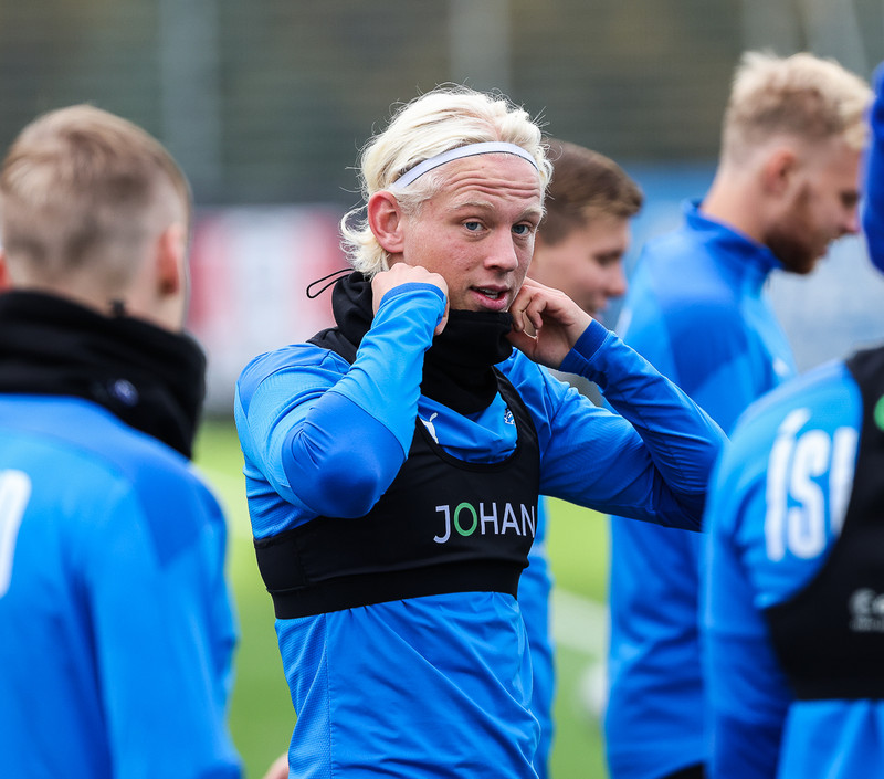 Myndaveisla: U21 æfði fyrir leikinn gegn Ítölum í gær