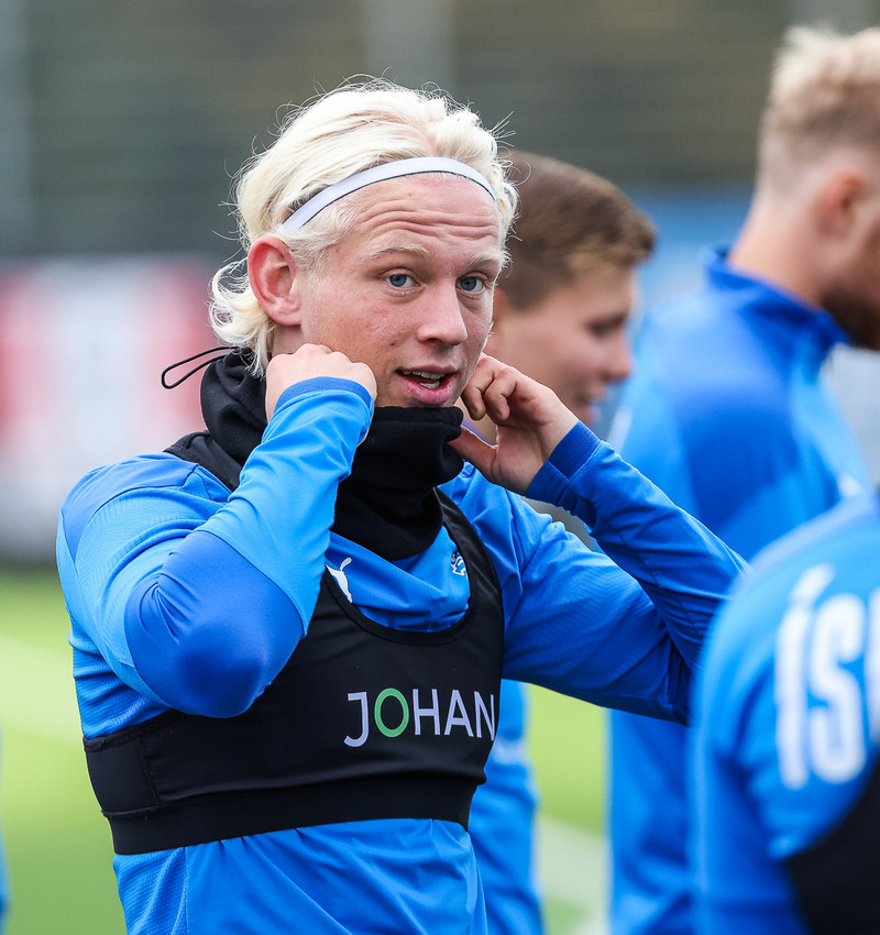 Myndaveisla: U21 æfði fyrir leikinn gegn Ítölum í gær