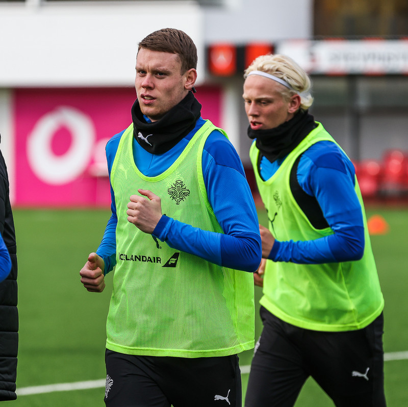 Myndaveisla: U21 æfði fyrir leikinn gegn Ítölum í gær