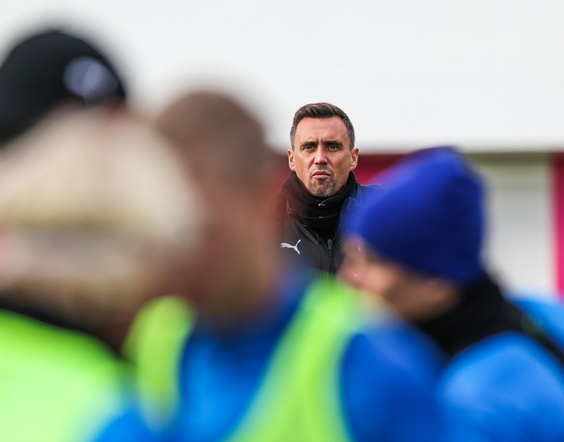 Myndaveisla: U21 æfði fyrir leikinn gegn Ítölum í gær