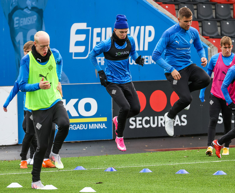 Myndaveisla: U21 æfði fyrir leikinn gegn Ítölum í gær