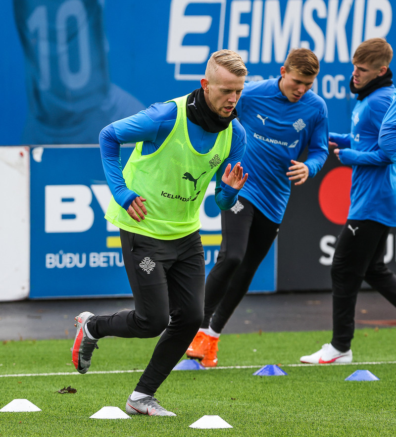 Myndaveisla: U21 æfði fyrir leikinn gegn Ítölum í gær