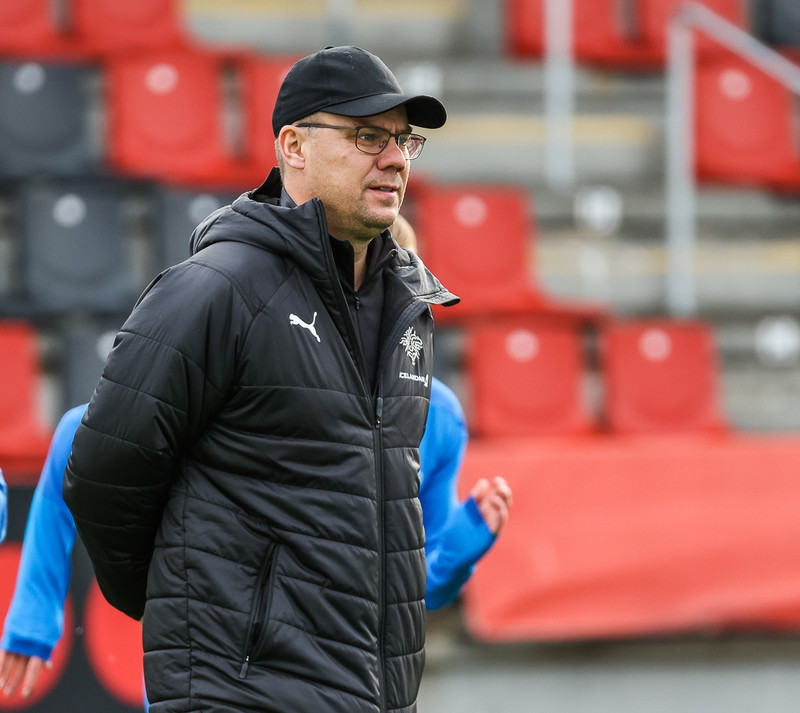 Myndaveisla: U21 æfði fyrir leikinn gegn Ítölum í gær