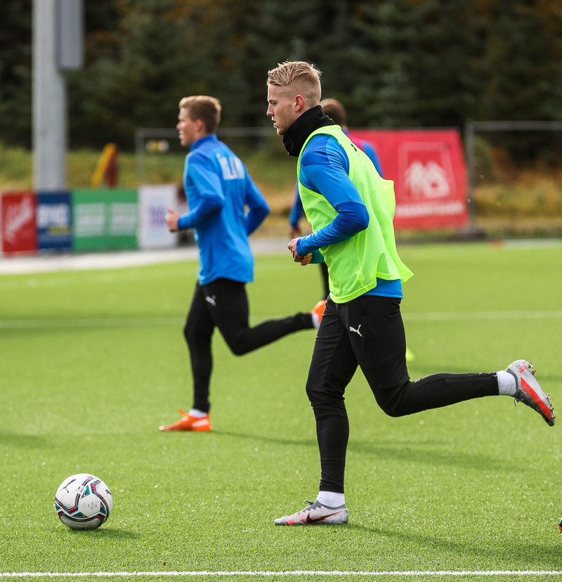 Myndaveisla: U21 æfði fyrir leikinn gegn Ítölum í gær