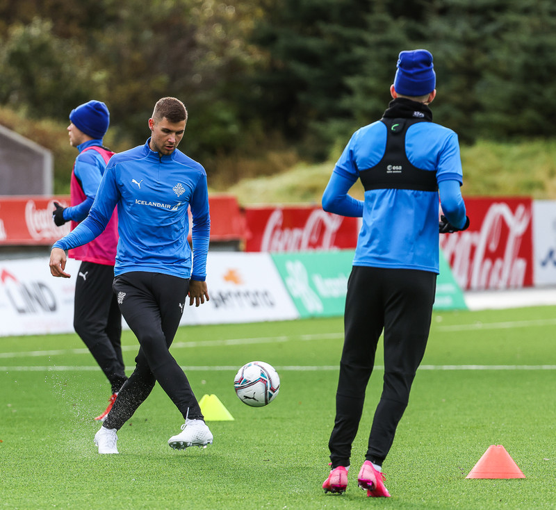 Myndaveisla: U21 æfði fyrir leikinn gegn Ítölum í gær