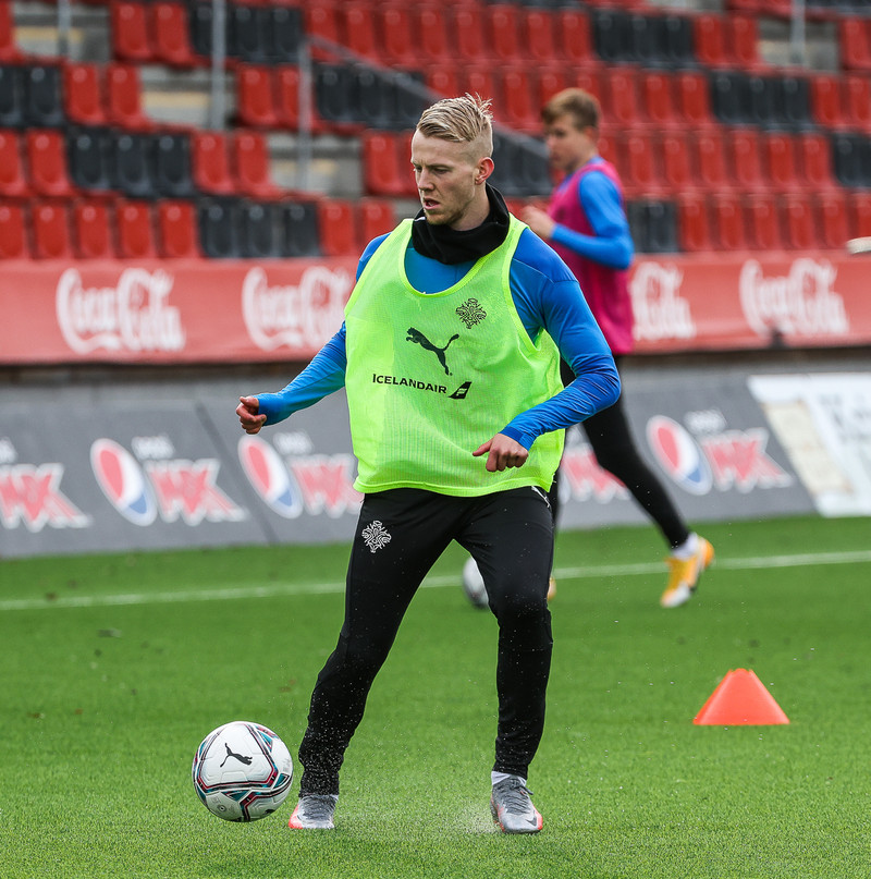 Myndaveisla: U21 æfði fyrir leikinn gegn Ítölum í gær
