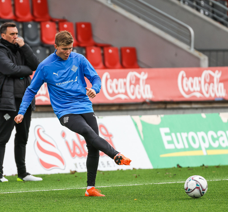 Myndaveisla: U21 æfði fyrir leikinn gegn Ítölum í gær