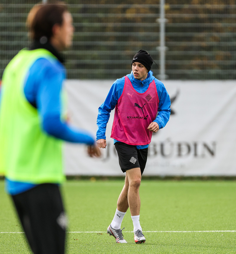 Myndaveisla: U21 æfði fyrir leikinn gegn Ítölum í gær