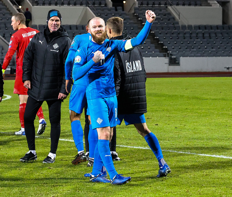 Aron Einar Gunnarsson fyrirliði íslenska landsliðsins.