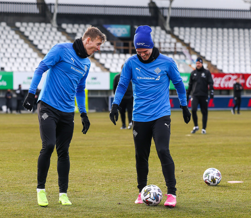 Myndaveisla: Ísland æfði í Kaplakrika í morgun