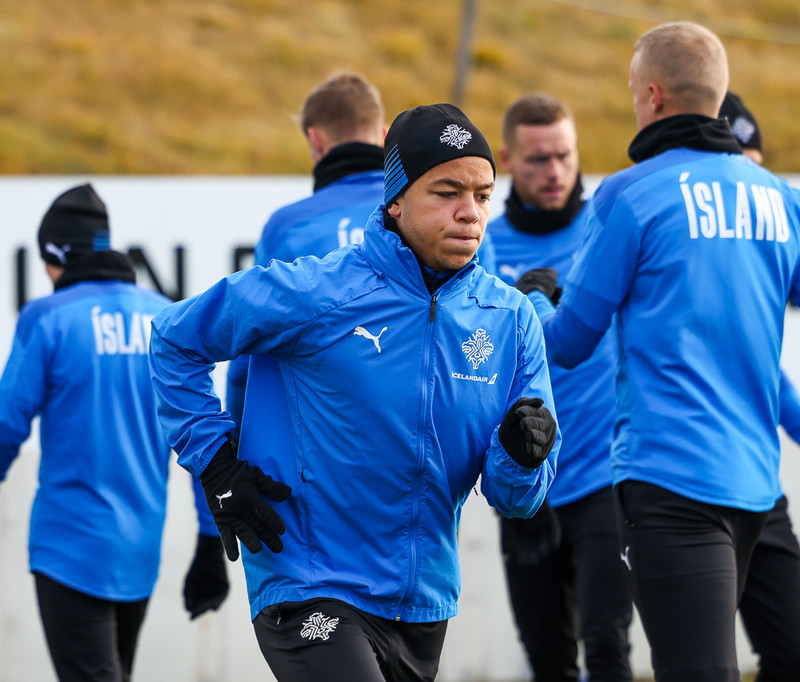 Myndaveisla: Ísland æfði í Kaplakrika í morgun