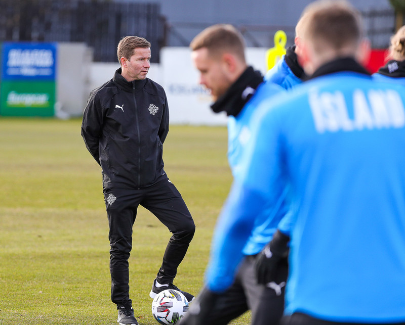 Myndaveisla: Ísland æfði í Kaplakrika í morgun