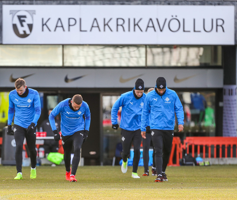 Myndaveisla: Ísland æfði í Kaplakrika í morgun