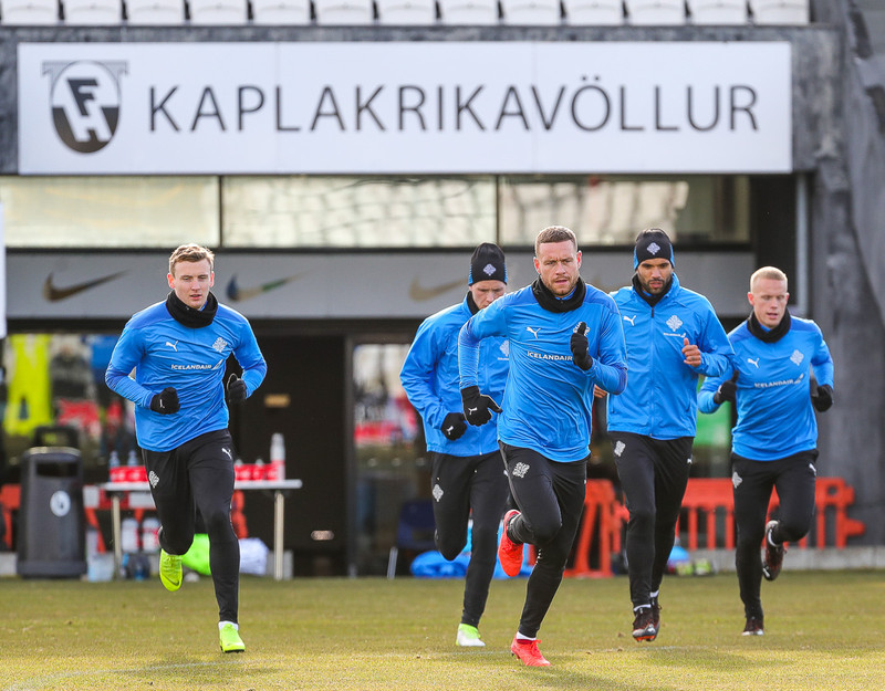 Myndaveisla: Ísland æfði í Kaplakrika í morgun