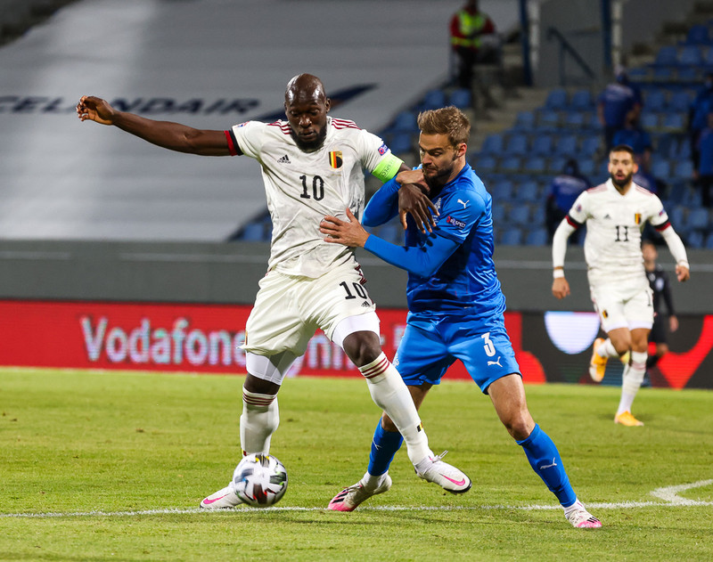 Lukaku skoraði bæði mörk Belgíu.