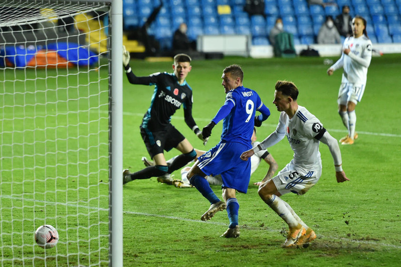 Jamie Vardy (Leicester) - Leeds átti hreinlega engin svör gegn honum.