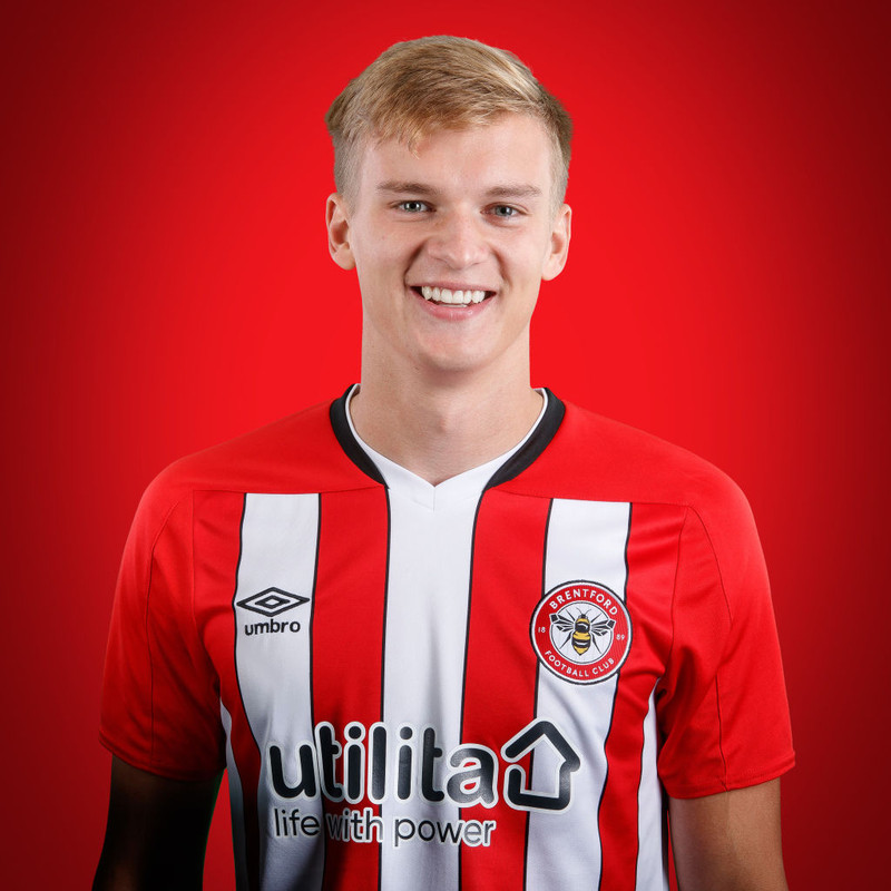 Marcus Forss, leikmaður Brentford, skoraði annað mark Finna í dag.
