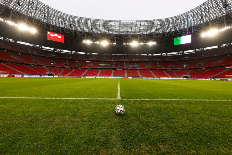Frá Puskas Arena í Búdapest.