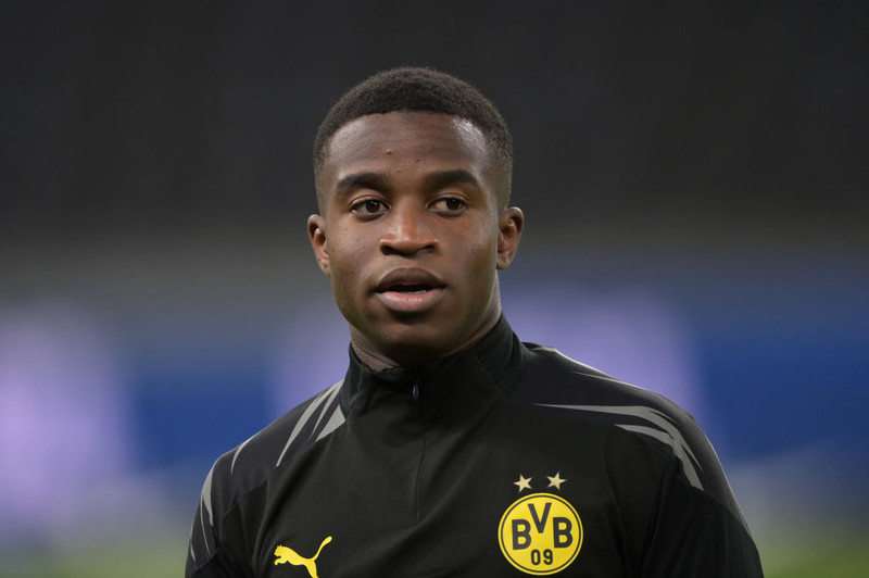 Youssoufa Moukoko spilaði seinni hálfleikinn en náði ekki að skora.