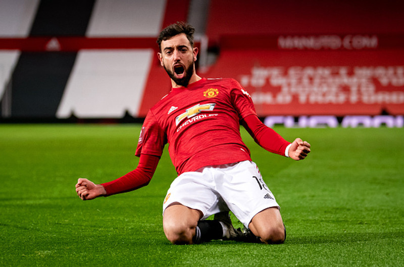 Bruno Fernandes skorar tvö á morgun samkvæmt spánni.