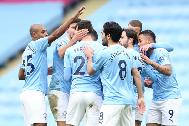 Topplið Manchester City býður upp á markaveislu samkvæmt spánni.