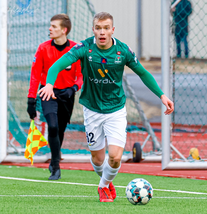 Í leik með Blikum á undirbúningstímabilinu