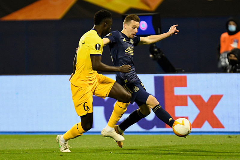 Úr leik Dinamo Zagreb og Tottenham í Evrópudeildinni á síðustu leiktíð. Dinamo Zagreb fór í átta-liða úrslitin.