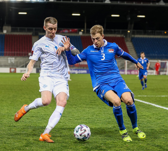 Birkir í leiknum gegn Liechtenstein.