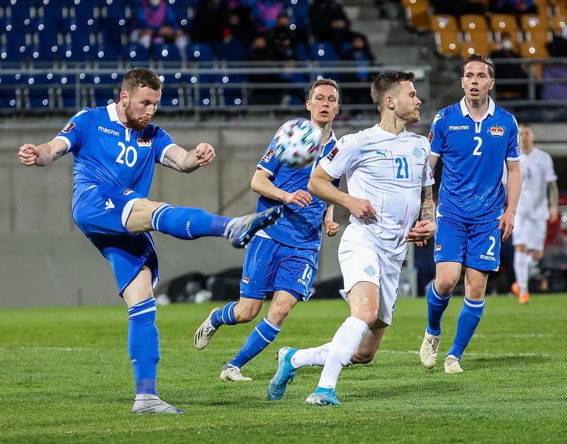 Úr leik Liechtenstein og Íslands 2021.