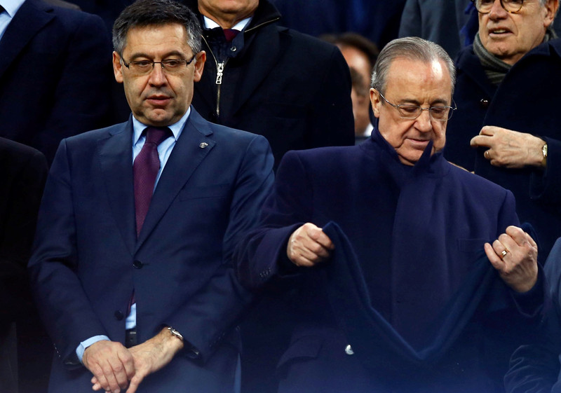 Josep Maria Bartomeu, fyrrum forseti Barcelona og Florentino Perez