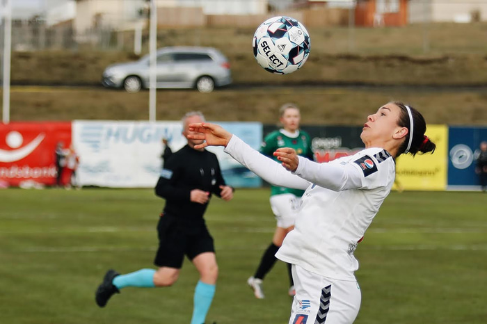 Úr leiknum gegn Breiðabliki