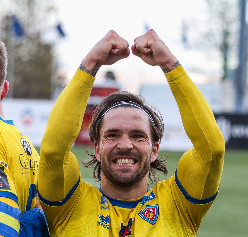 Hallgrími leið nokkurnveginn svona eftir leik.
