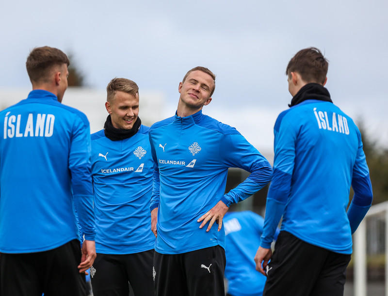 Ísak Óli Ólafsson og Brynjar Ingi Bjarnason.