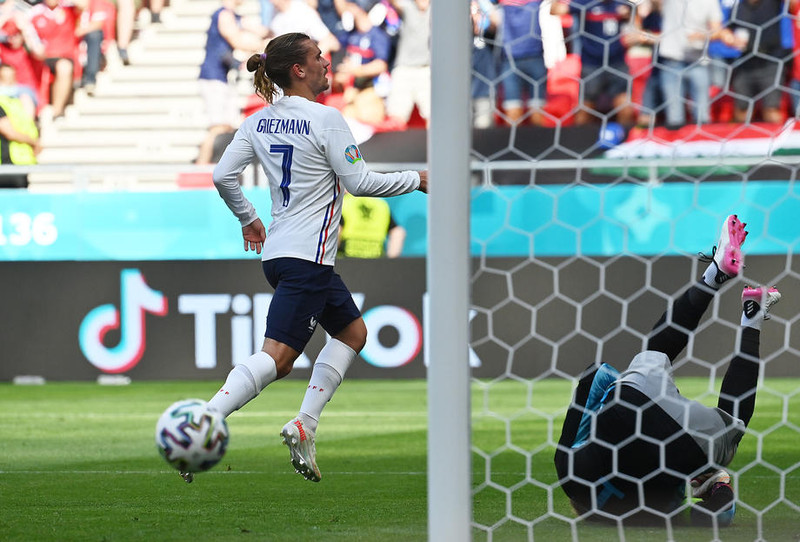 Griezmann skoraði gegn Ungverjalandi.