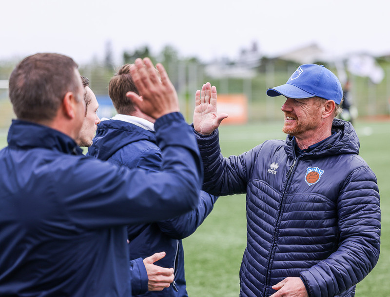 Jón Sveinsson, þjálfari ársins - gekk allt upp hjá Fram í sumar.