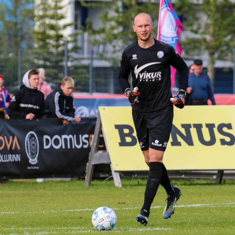 Guy Smit var frábær í marki Leiknis í kvöld