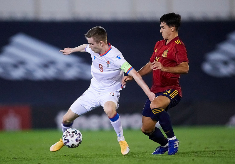 Í leik með U21 landsliðinu fyrir tveimur árum.