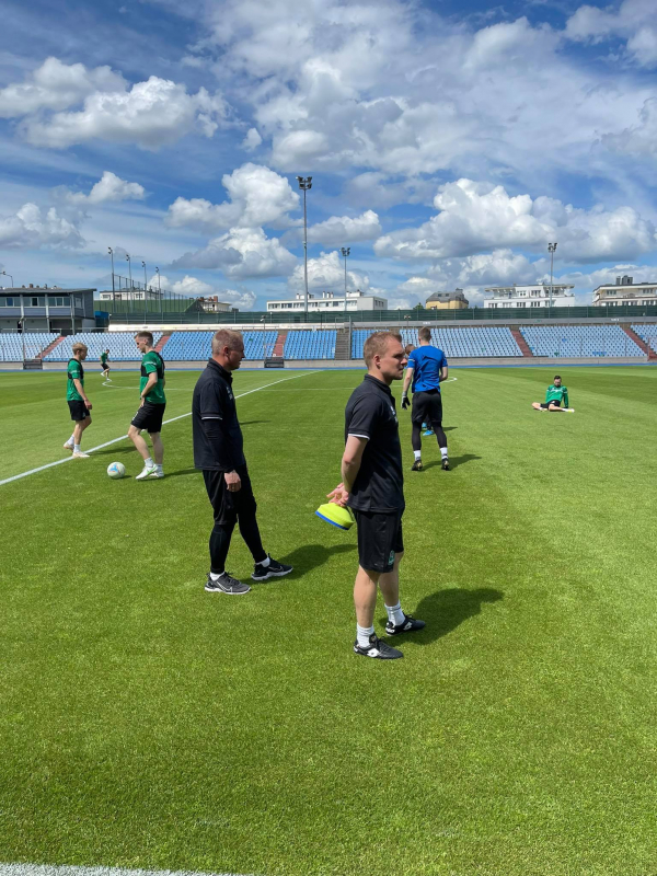 Frá æfingu Blikaliðsins á Stade Josy Barthel vellinum