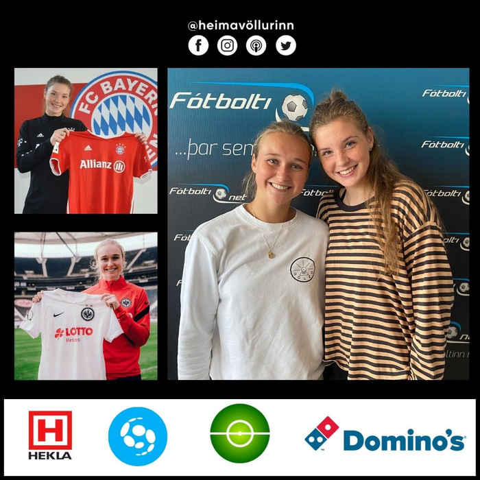 Alexandra Jóhannsdóttir og Karólína Lea Vilhjálmsdóttir eru gestir Heimavallarins