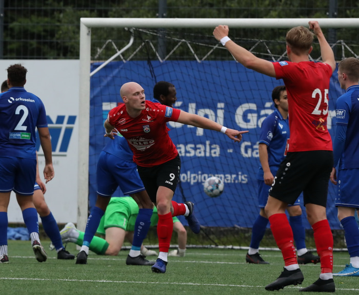 Arnór Gauti Ragnarsson skoraði þrennu fyrir Aftureldingu